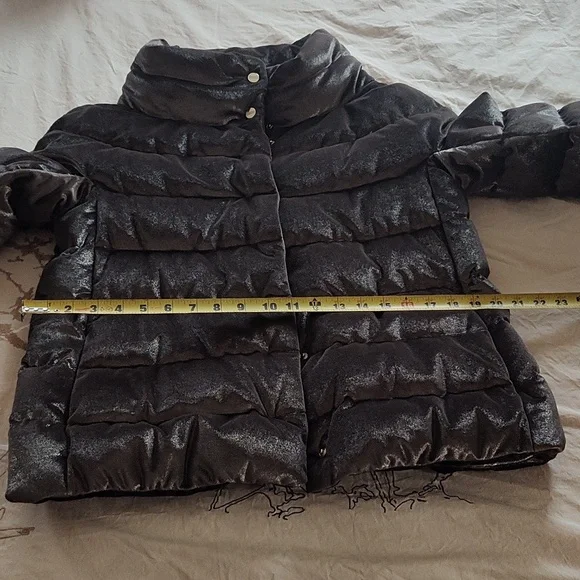 Herno Down/ Feather Fill, Ladies  Shimmering Tan/Silver Puffer Jacket/ Size 40. - Picture 15 of 17